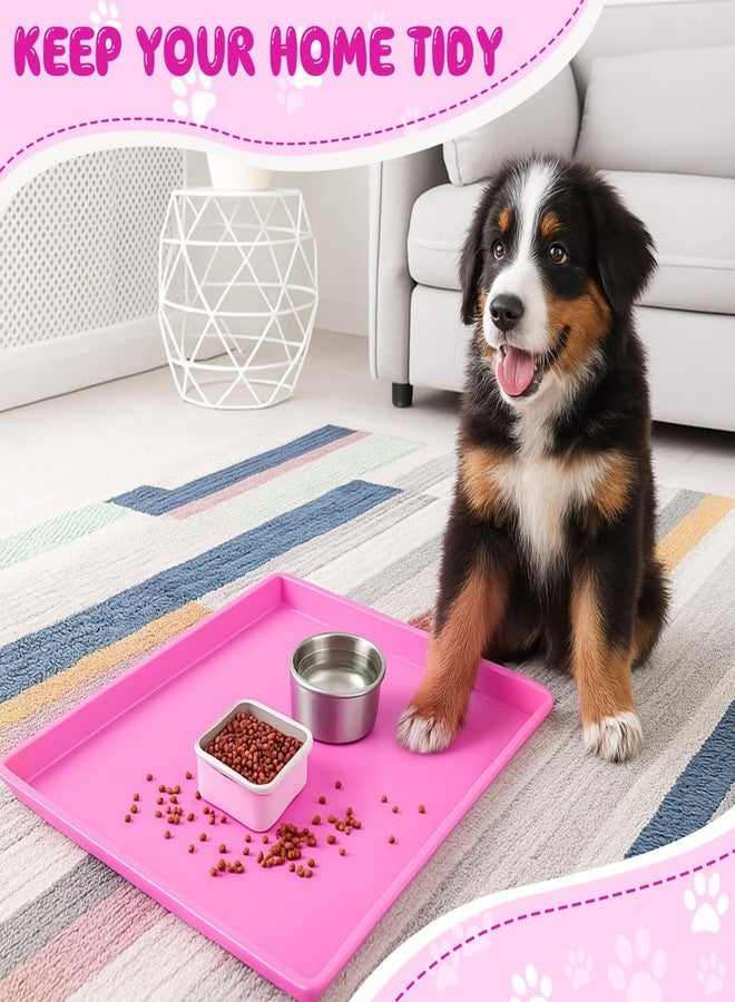 Maxdot 3 Pcs Pink Dog Crate Tray Replacement Pan for 24 Inch Crate Home, Pink Dog Ideal for Potty Training Tray Chew Proof Pet Kennel Plastic Waterproof, Easy to Clean, Ideal for Pet Potty Training - Image 4